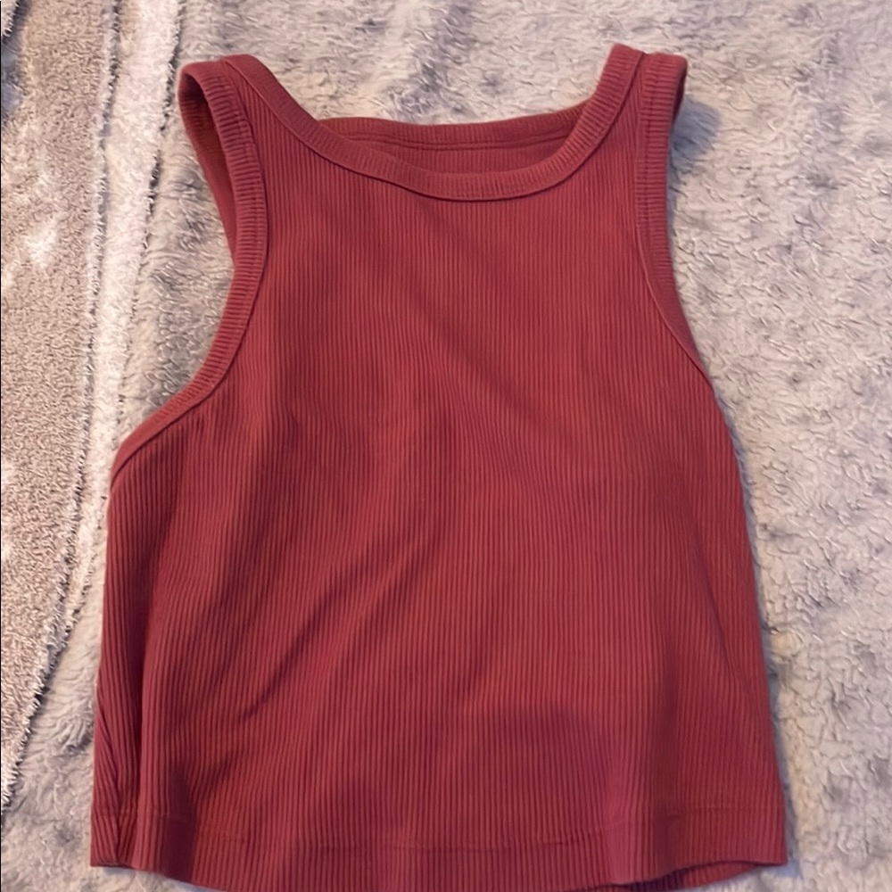 Women's Sleeveless Ribbed Top - Red